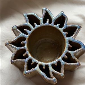 Clay candleholder